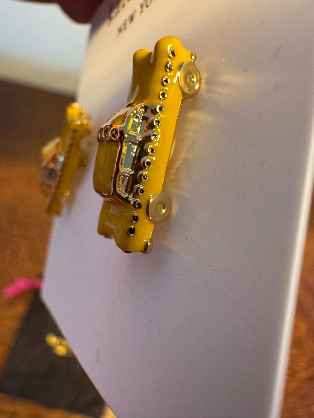 NWOT Kate Spade Hit The City Yellow Taxi Stud Earrings